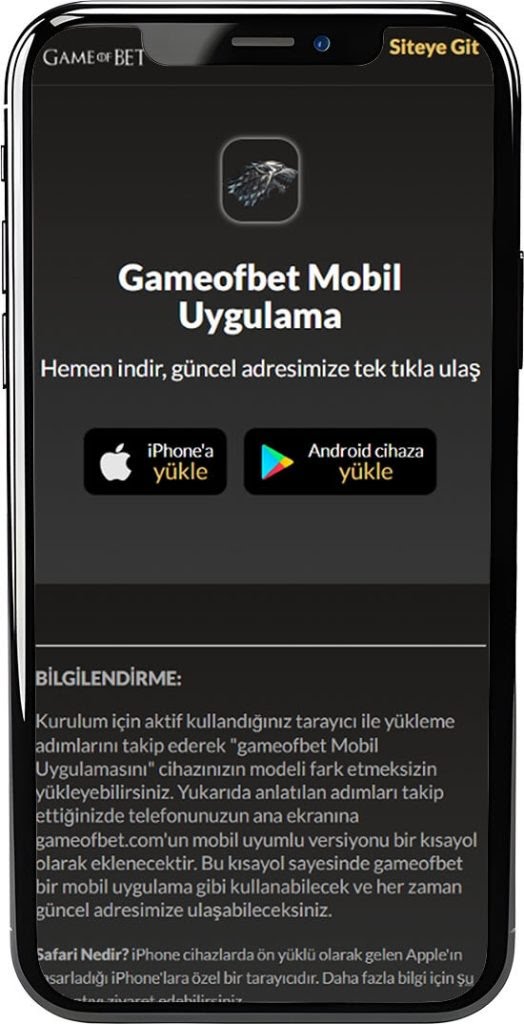 Gameofbet Mobil Uygulama