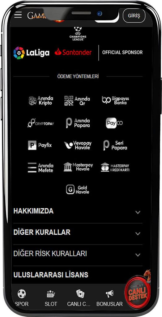 Gameofbet Ödeme Yöntemleri